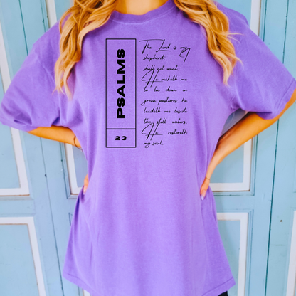 Psalms 23 - Unisex Garment-Dyed Heavyweight Tee