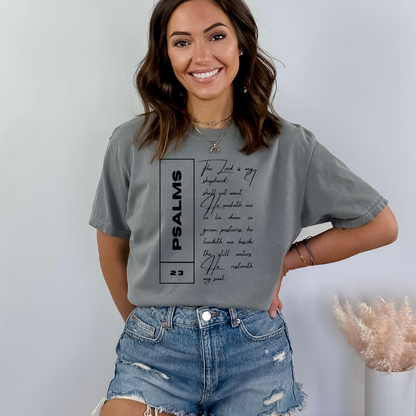 Psalms 23 - Unisex Garment-Dyed Heavyweight Tee