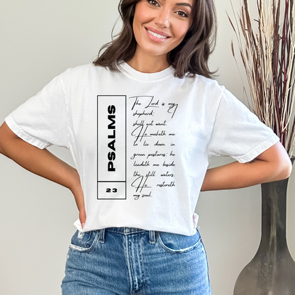 Psalms 23 - Unisex Garment-Dyed Heavyweight Tee