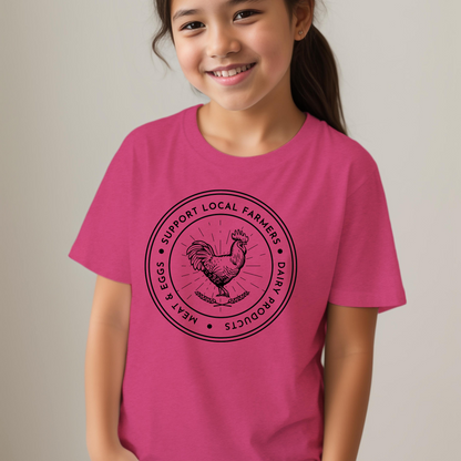 Support Local Farms - Youth Short Sleeve T-Shirt