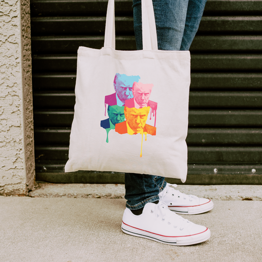 Trump Mugshot Drip - Cotton Canvas Tote Bag