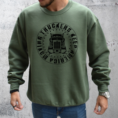 Truckers Keep America Moving - Unisex Crewneck Sweatshirt