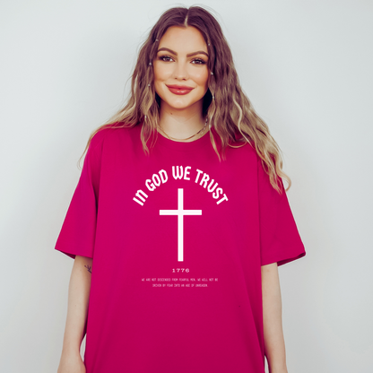 In God We Trust Cross - Unisex Jersey Tee