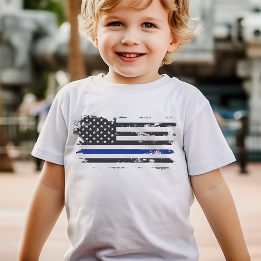 Thin Blue Line Flag - Youth Jersey Tee