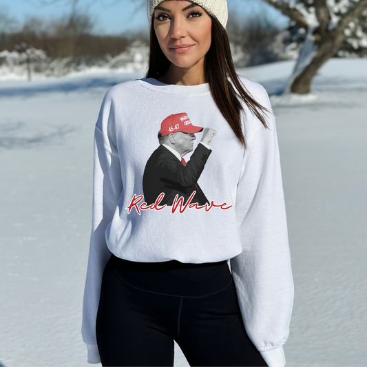 Trump Red Wave - Unisex Crewneck Sweatshirt