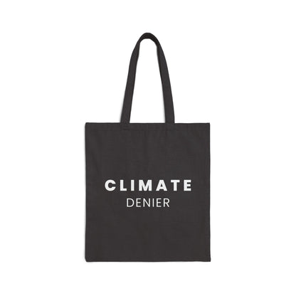 Climate Denier - Cotton Canvas Tote Bag