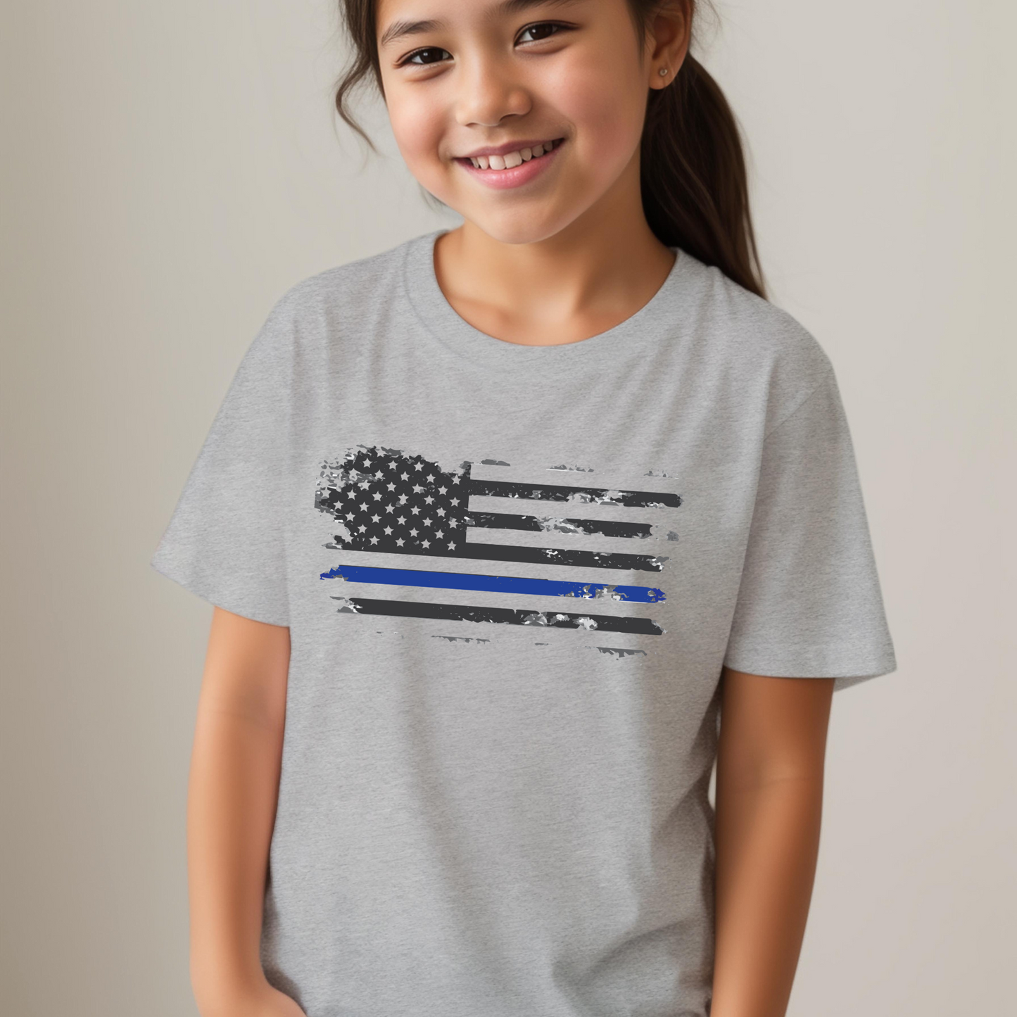 Thin Blue Line Flag - Youth Jersey Tee