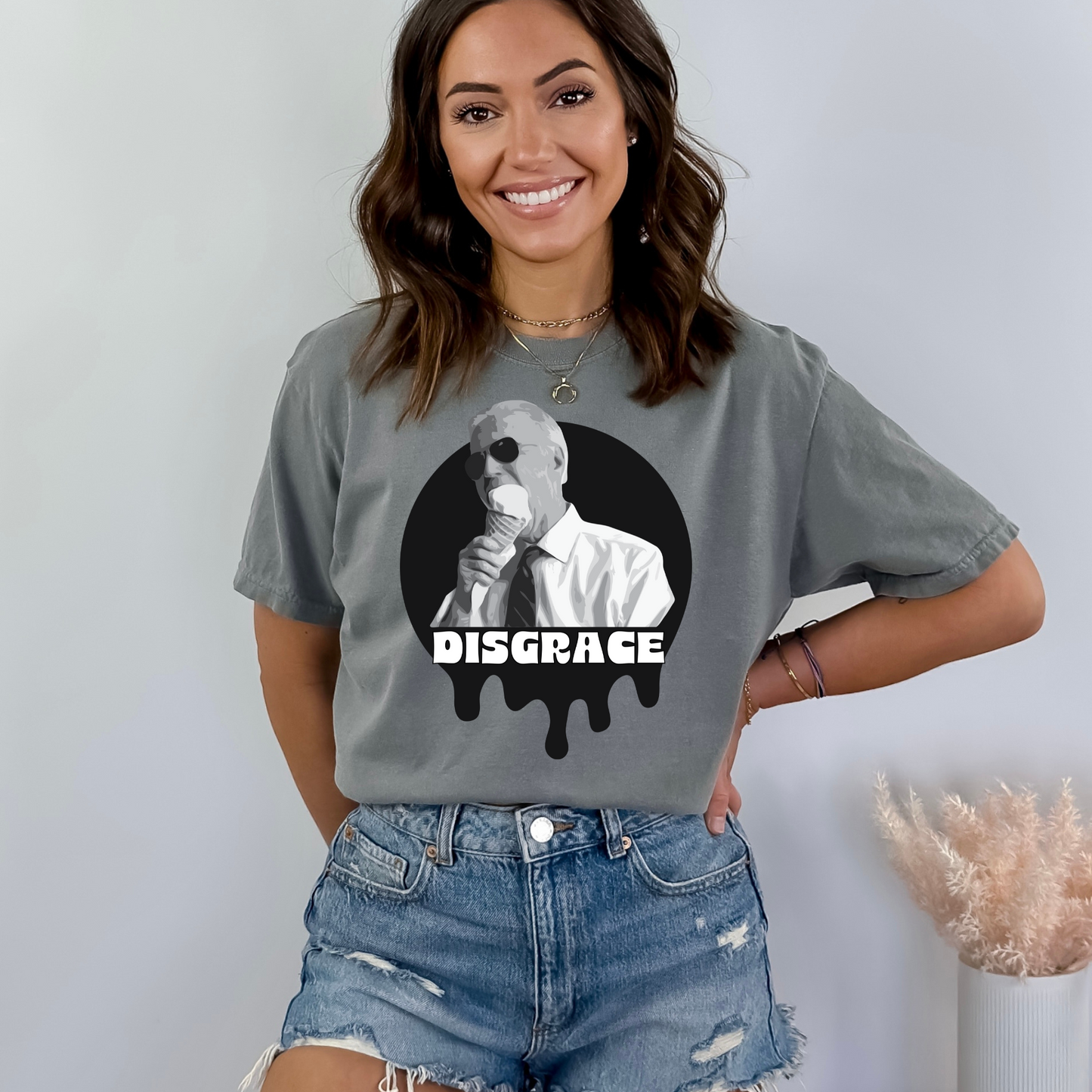 Joe Biden Disgrace Ice Cream - Unisex Garment-Dyed Heavyweight Tee