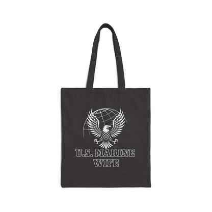 U.S. Marine Wife - Cotton Canvas Tote Bag