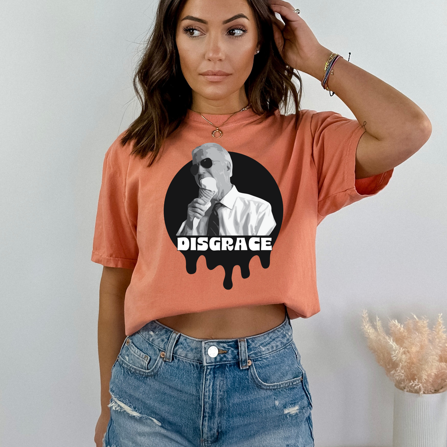 Joe Biden Disgrace Ice Cream - Unisex Garment-Dyed Heavyweight Tee