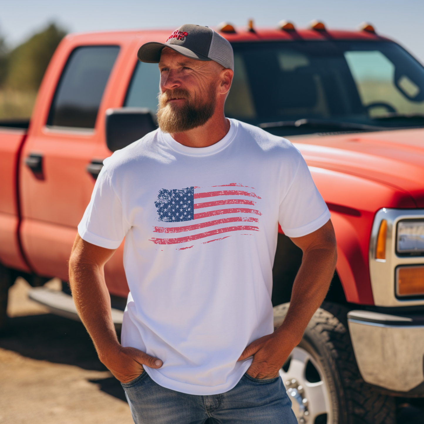 American Flag - Unisex Jersey T-Shirt