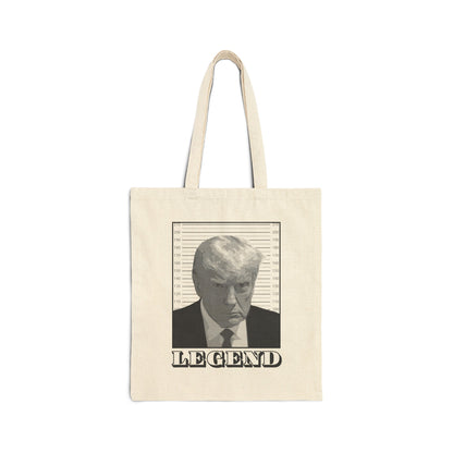 Trump Mugshot Legend - Cotton Canvas Tote Bag