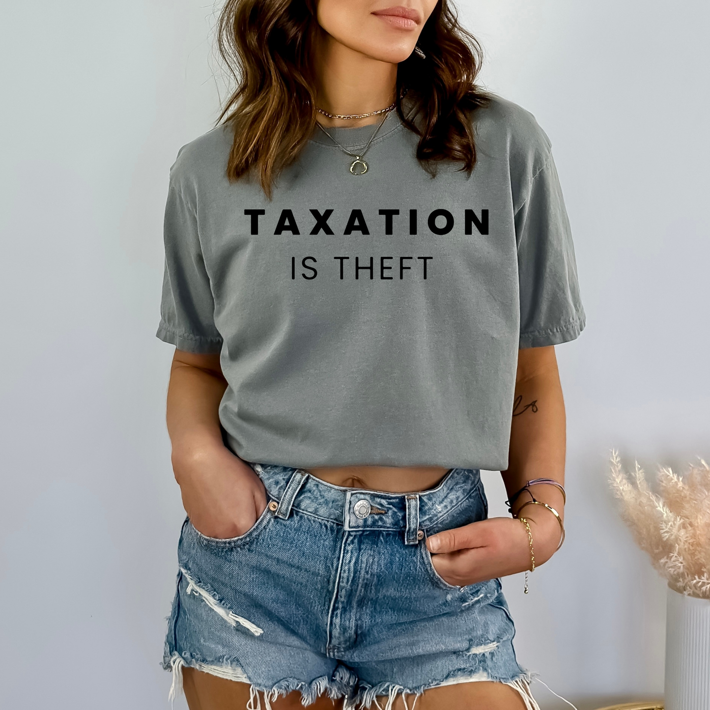 Taxation is Theft - Unisex Garment-Dyed Heavyweight Tee