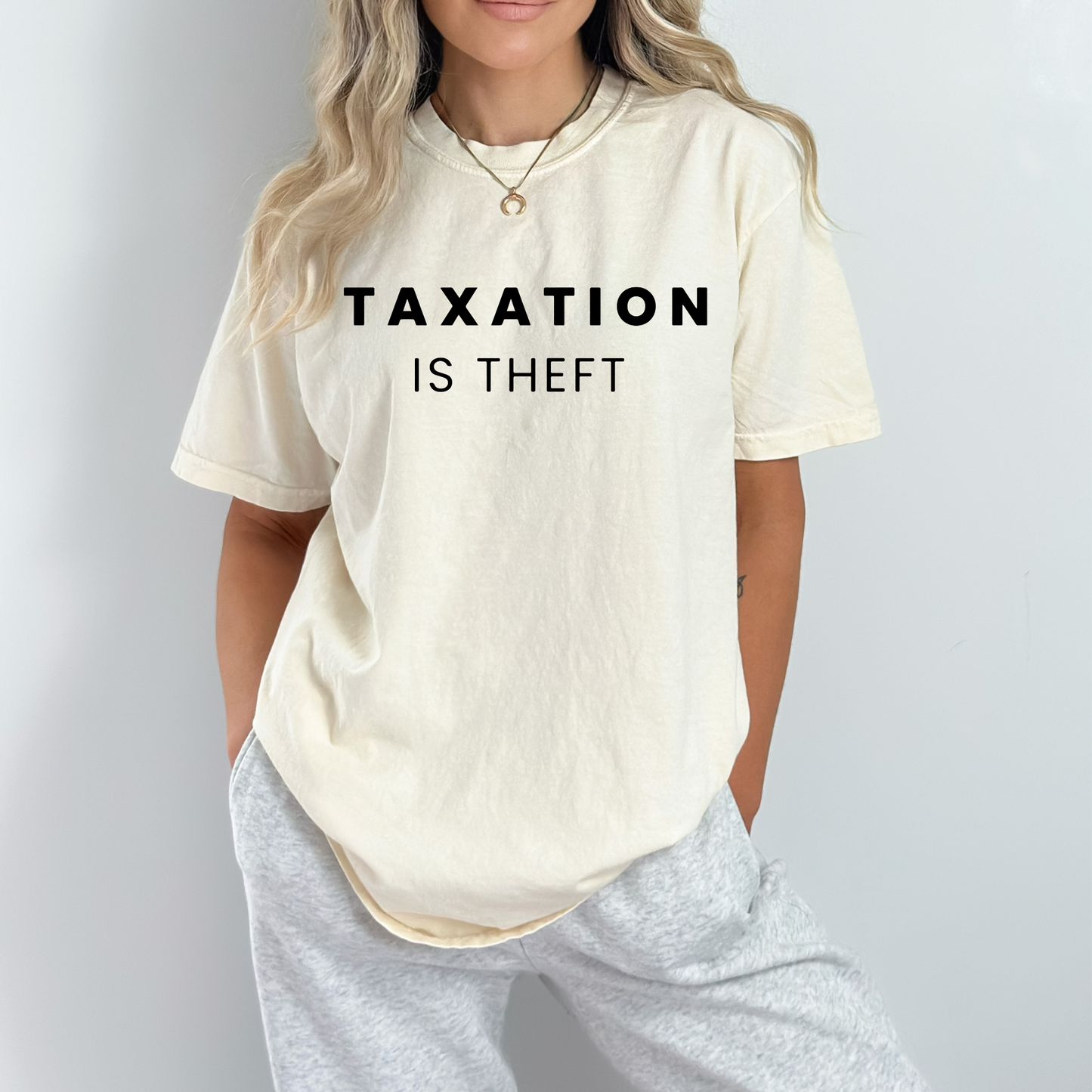 Taxation is Theft - Unisex Garment-Dyed Heavyweight Tee