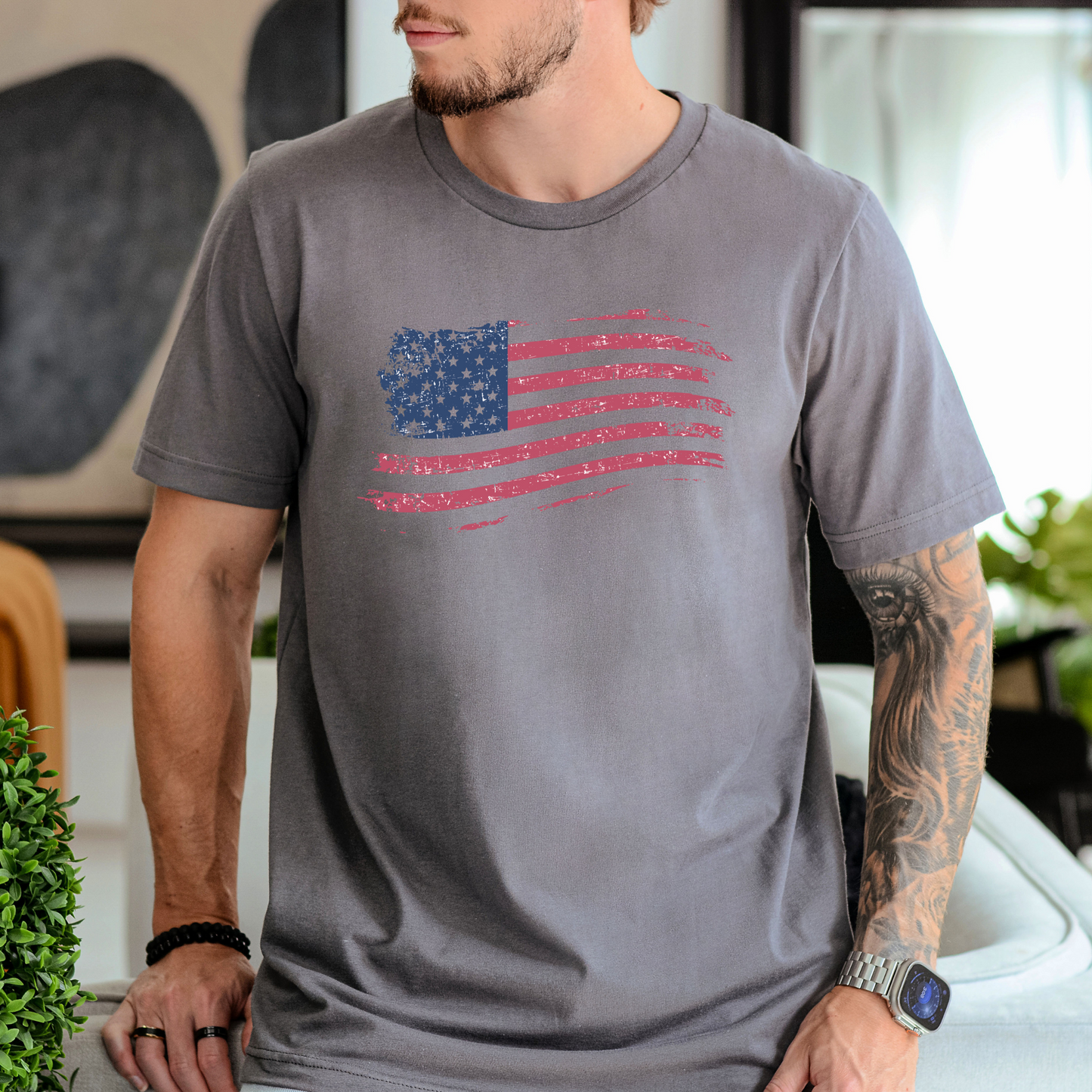 American Flag - Unisex Jersey T-Shirt