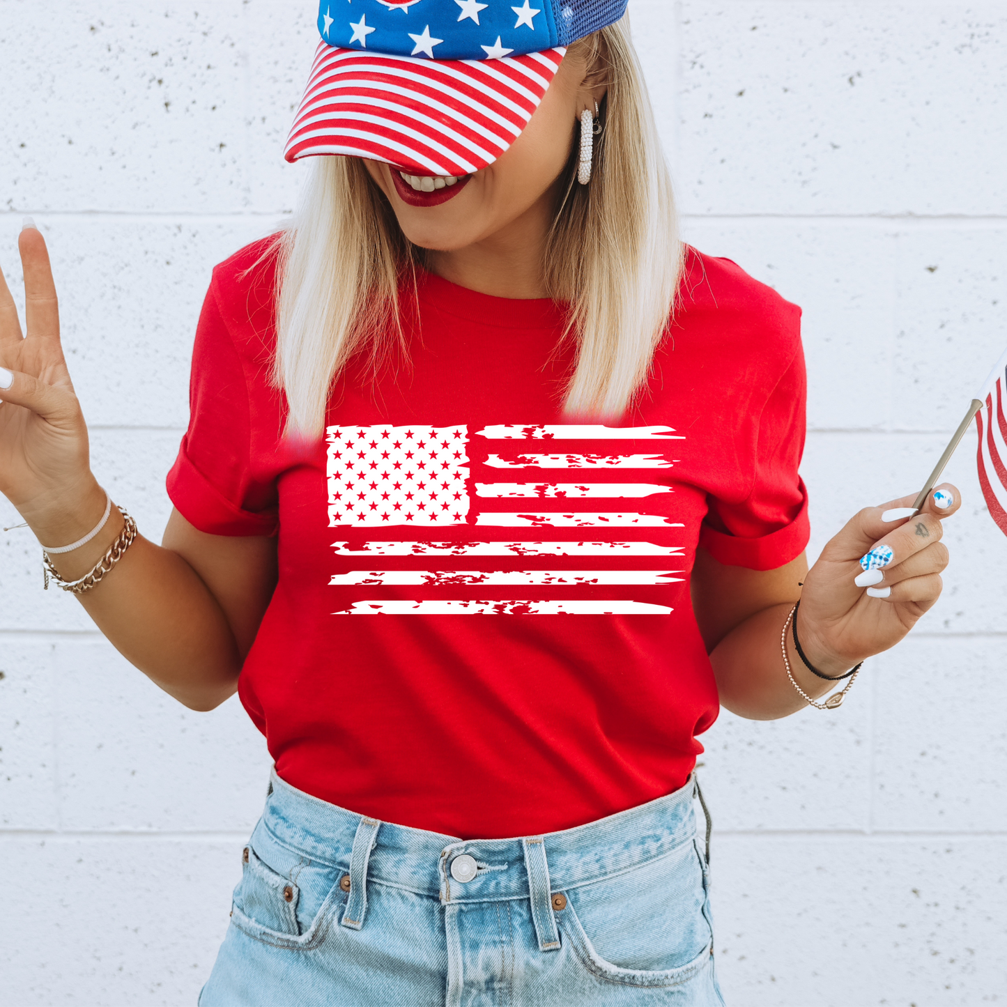 American Flag - Unisex Jersey T-Shirt