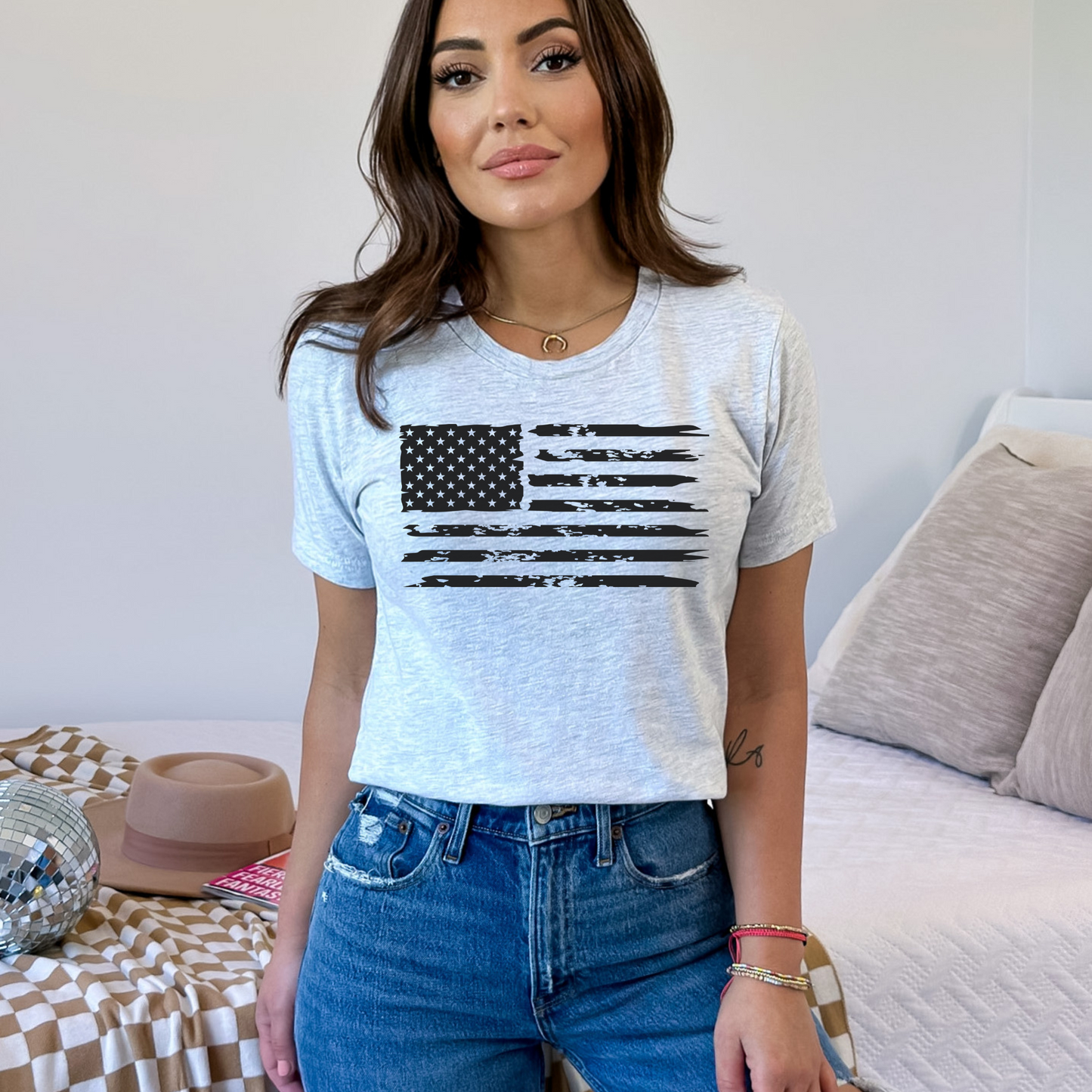 American Flag - Unisex Jersey T-Shirt