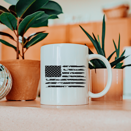 American Flag - White Glossy Mug