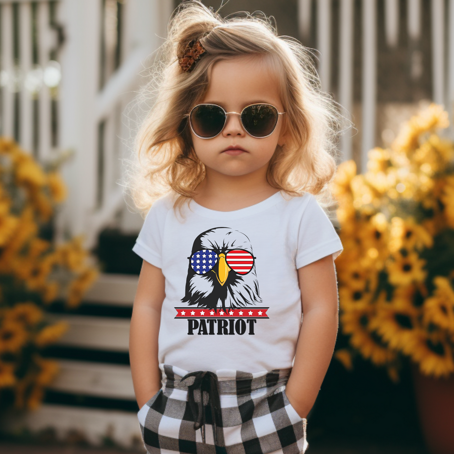 Patriotic Eagle - Toddler Jersey Tee