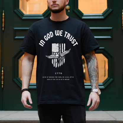 In God We Trust Patriotic Eagle - Classic Heavyweight T-Shirt