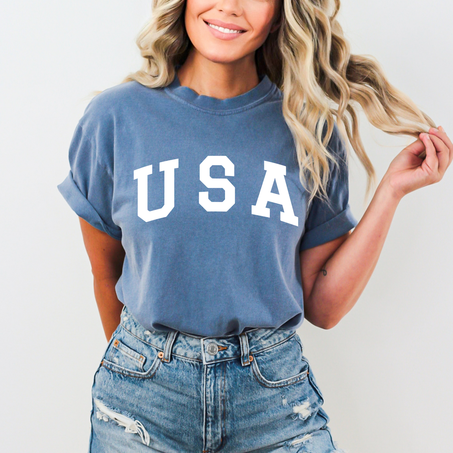 USA - Unisex Garment-Dyed Heavyweight Tee