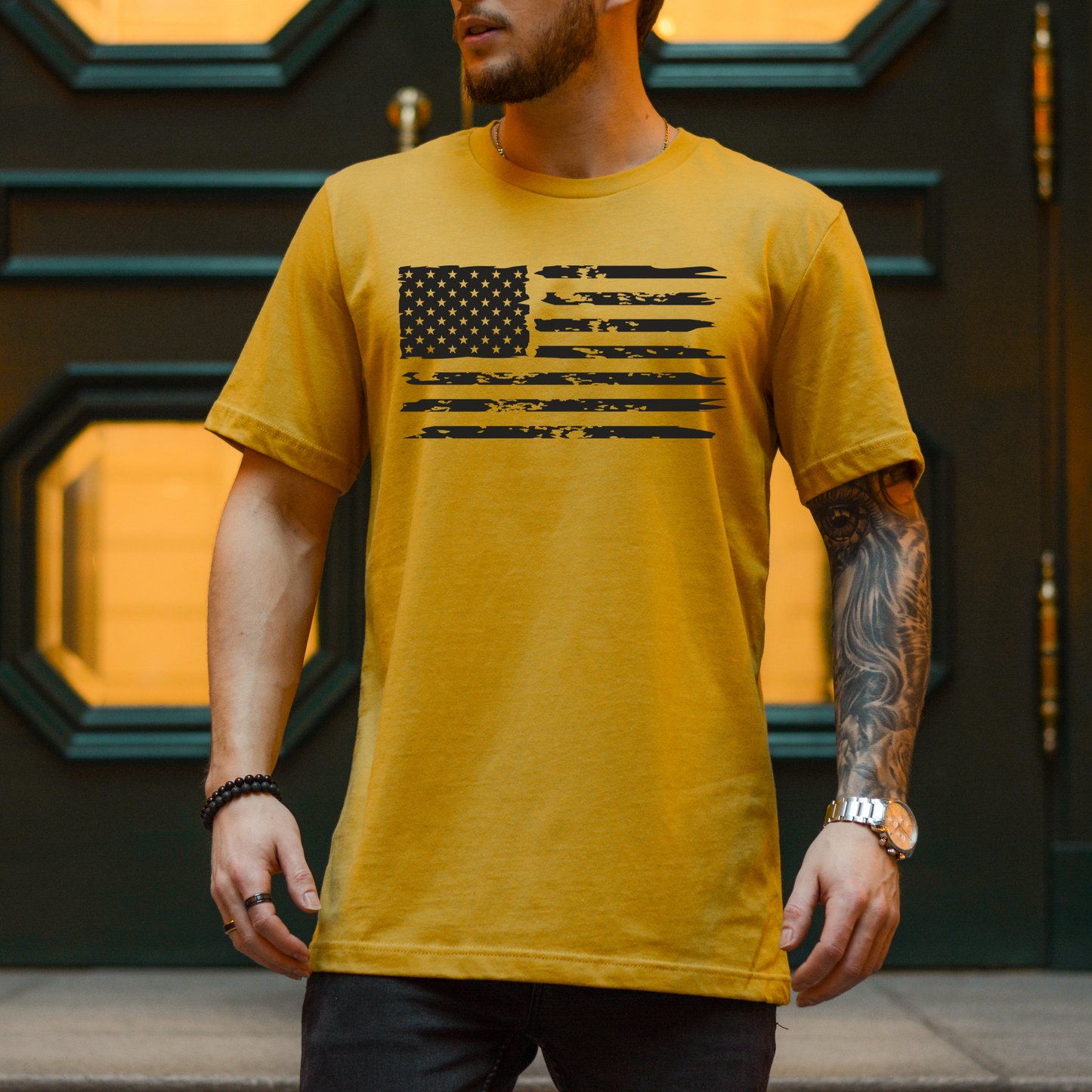 American Flag - Unisex Jersey T-Shirt