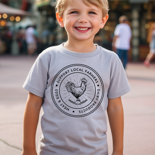 Support Local Farmers  - Youth Short Sleeve T-Shirt