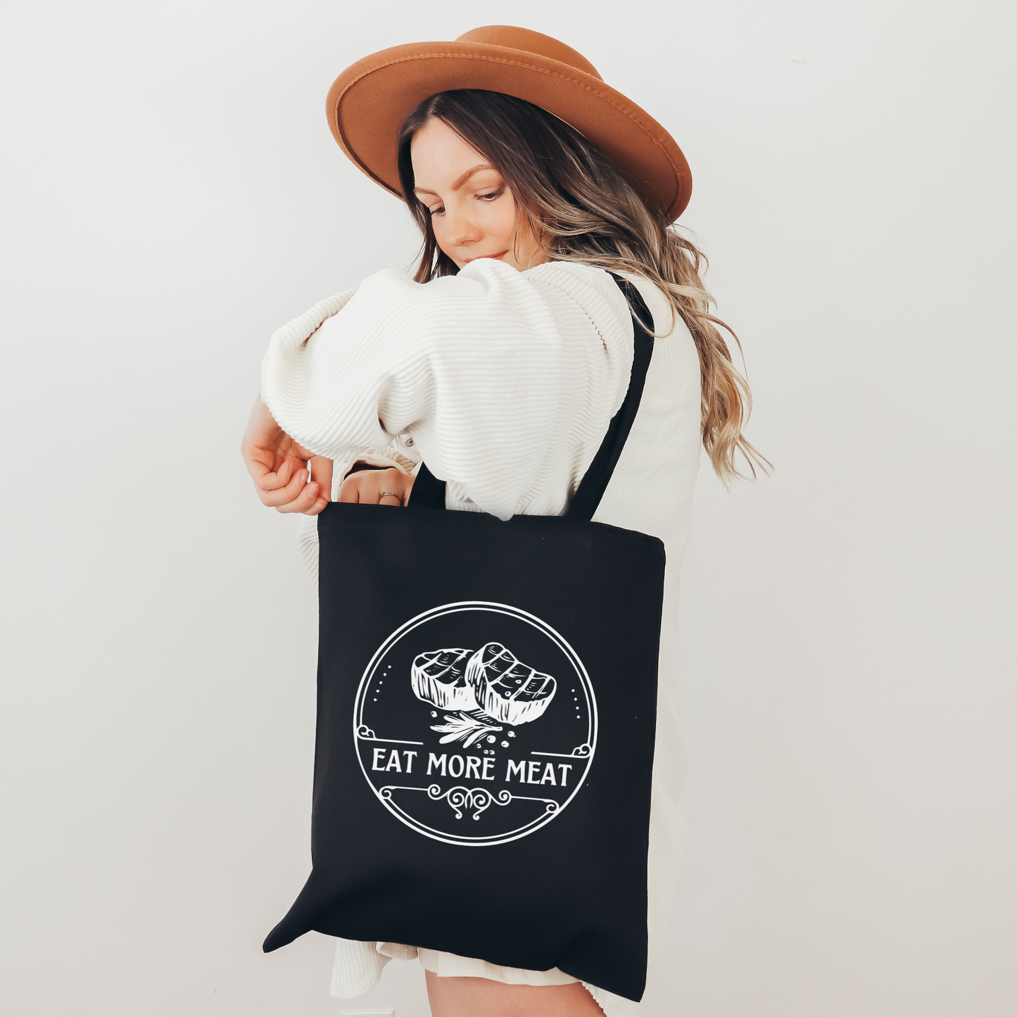 Eat More Meat - Cotton Canvas Tote Bag