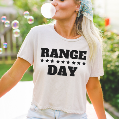 Range Day - Women's Flowy Cropped Tee