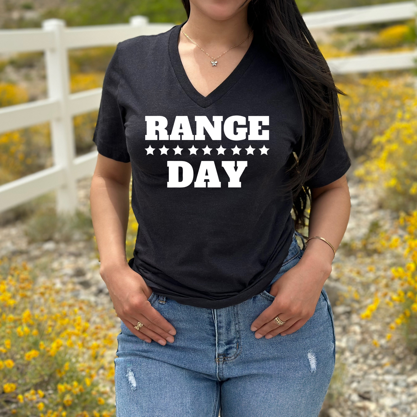 Range Day - Unisex Jersey V-Neck Tee