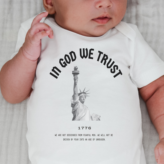 In God We Trust Lady Liberty - Baby Onesie