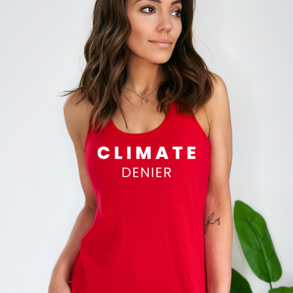 Climate Denier - Women's Racerback Tank