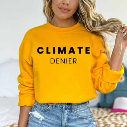 Climate Denier - Unisex Crewneck Sweatshirt