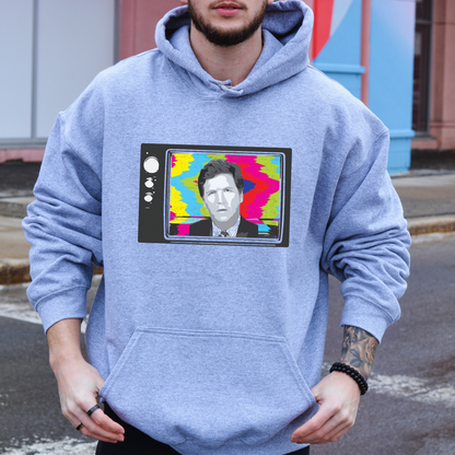 Tucker Carlson Retro TV Color - Unisex Hoodie