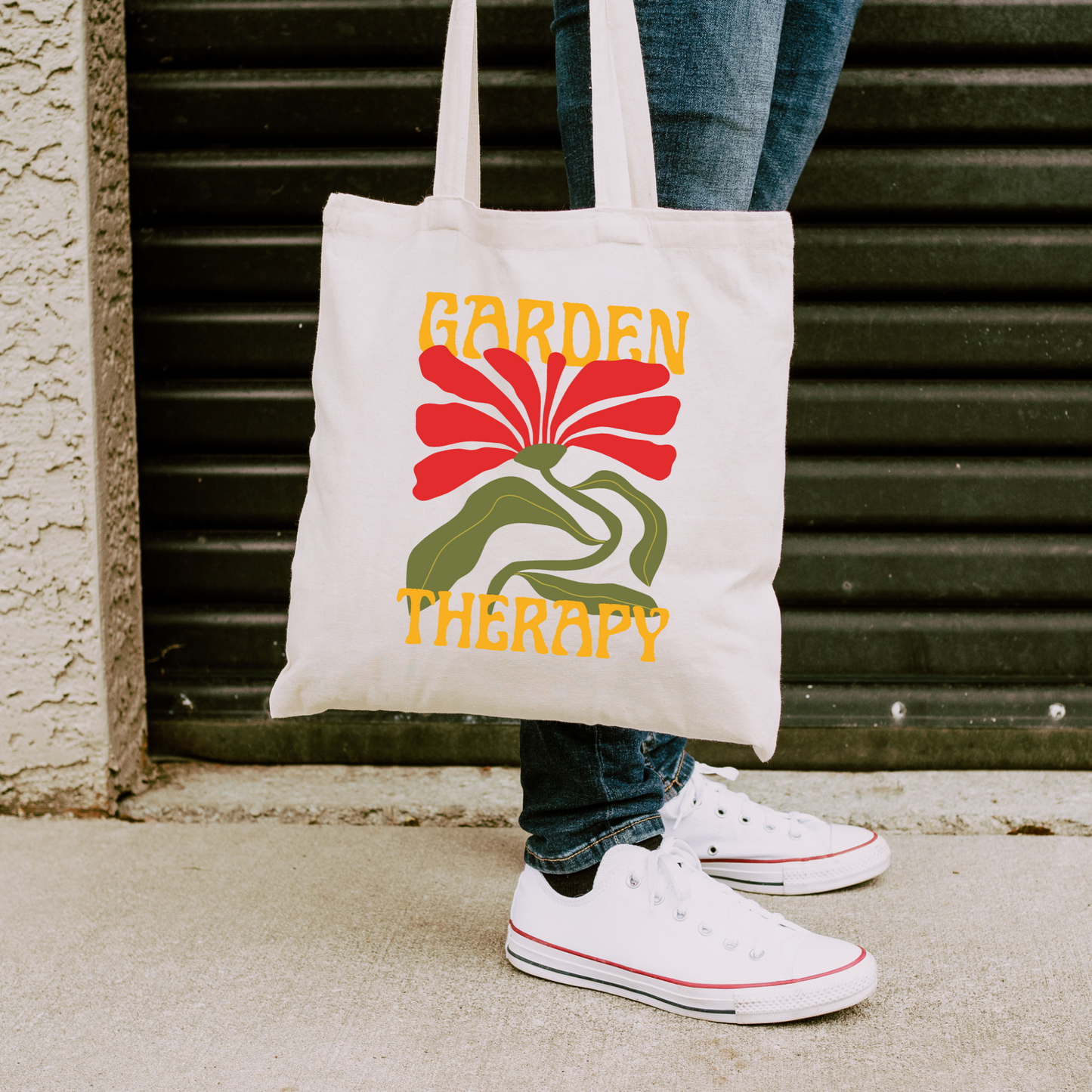 Garden Therapy - Cotton Canvas Tote Bag