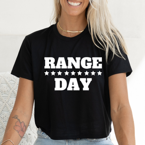 Range Day - Women's Flowy Cropped Tee