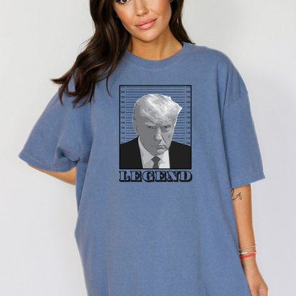 Trump Mugshot Legend - Unisex Garment-Dyed Heavyweight Tee