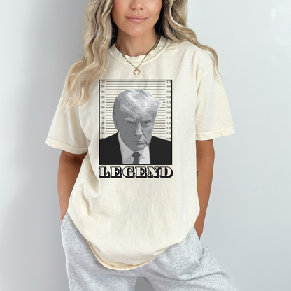 Trump Mugshot Legend - Unisex Garment-Dyed Heavyweight Tee