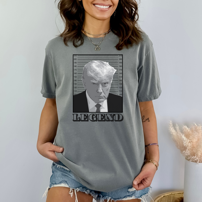 Trump Mugshot Legend - Unisex Garment-Dyed Heavyweight Tee