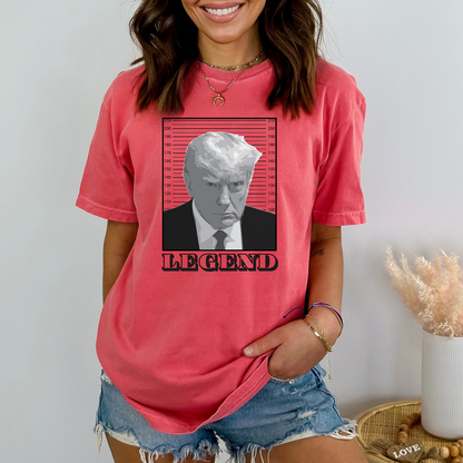 Trump Mugshot Legend - Unisex Garment-Dyed Heavyweight Tee