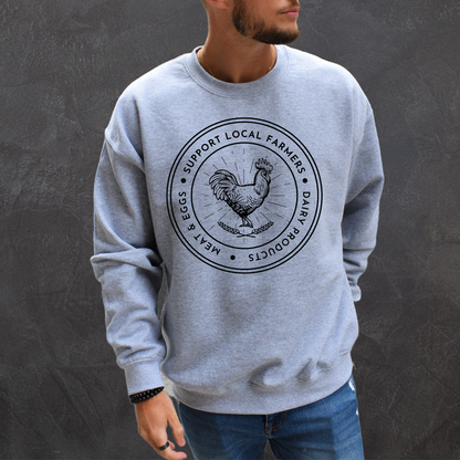 Support Local Farmers - Unisex Crewneck Sweatshirt