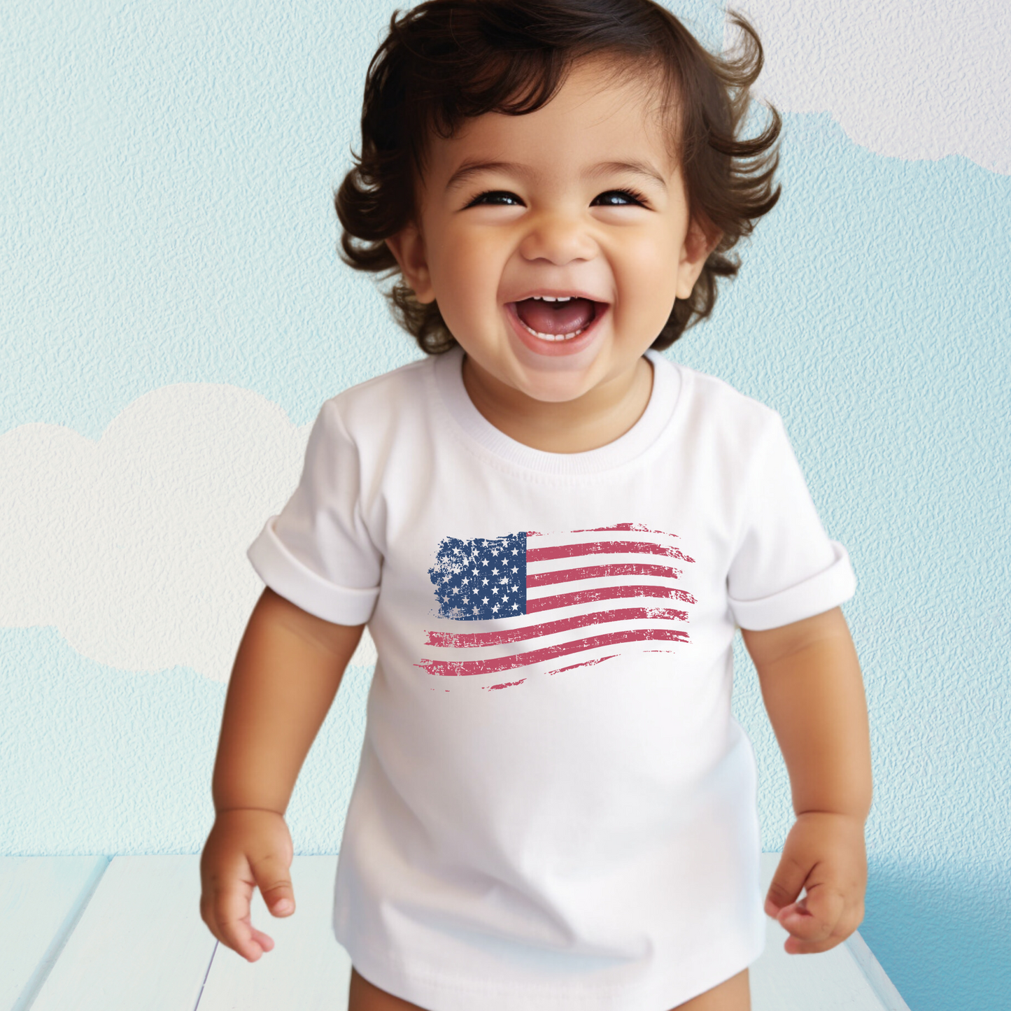 American Flag - Baby Jersey T-Shirt