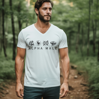 Alpha Male - Unisex Jersey V-Neck T-Shirt