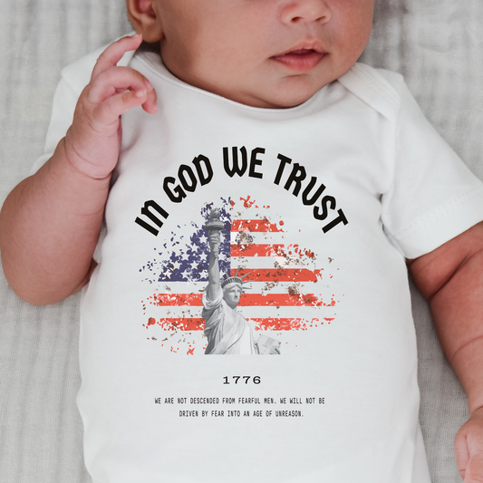 In God We Trust Red White & Blue - Baby Onesie