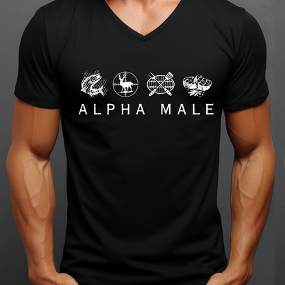 Alpha Male - Unisex Jersey V-Neck T-Shirt