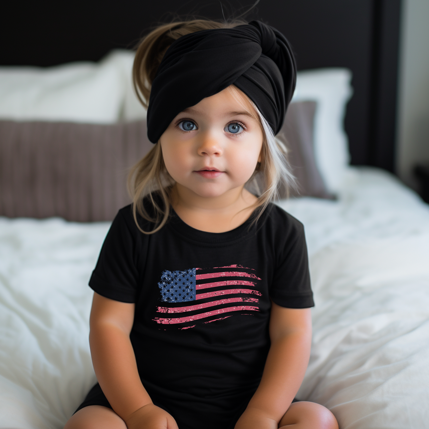 American Flag - Baby Jersey T-Shirt