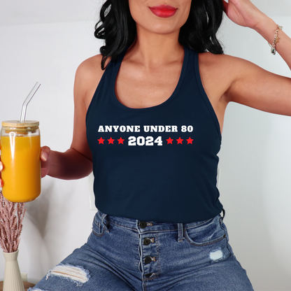 Anyone Under 80 - Women's Racerback Tank