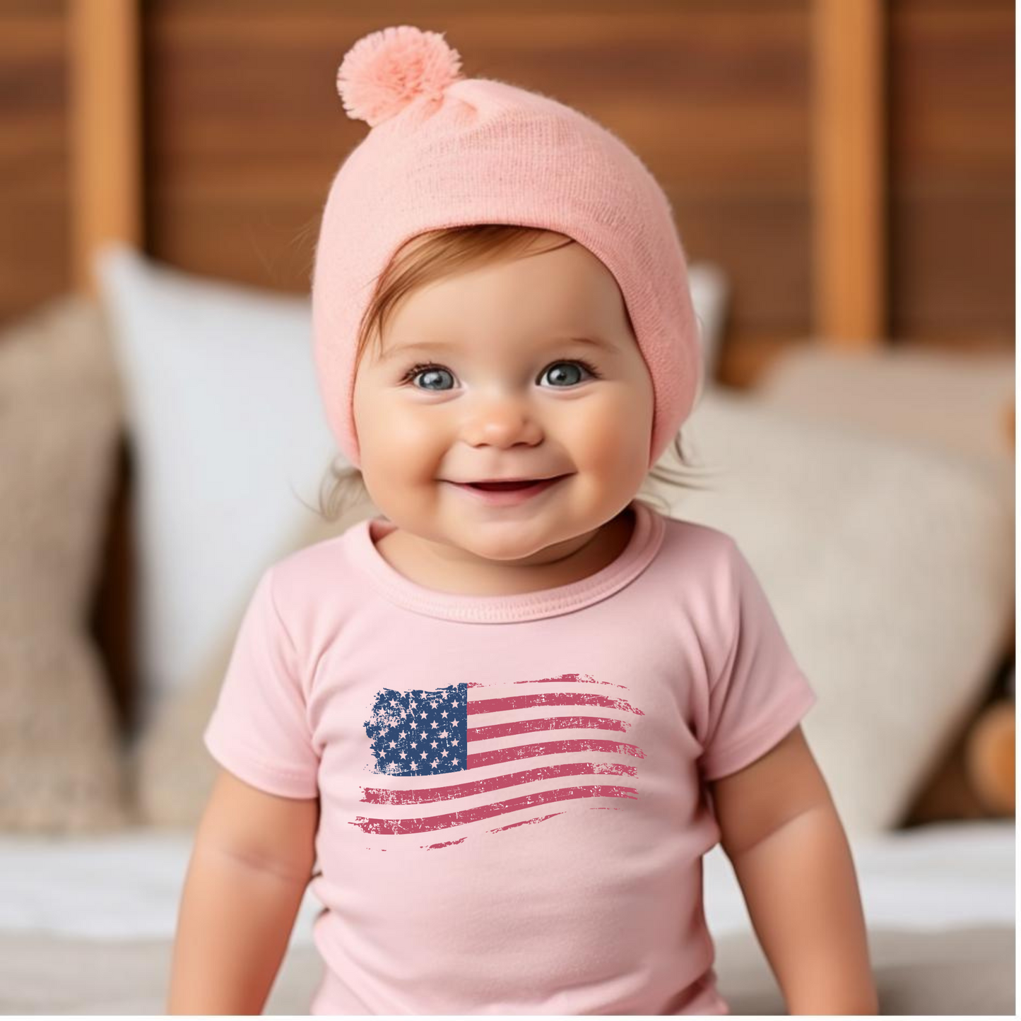 American Flag - Baby Jersey T-Shirt