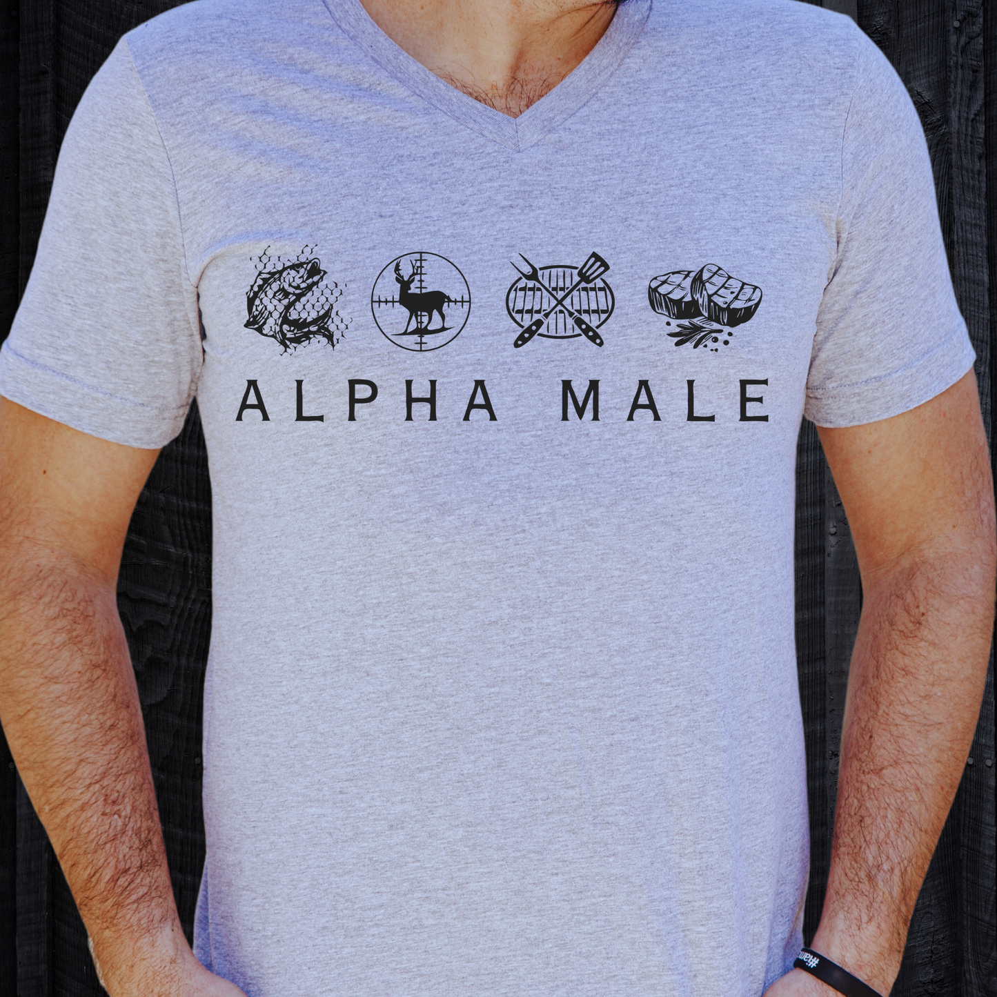 Alpha Male - Unisex Jersey V-Neck T-Shirt