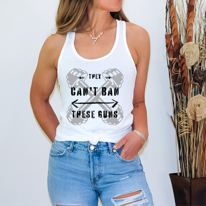 Can't Ban These Guns - Women's Racerback Tank
